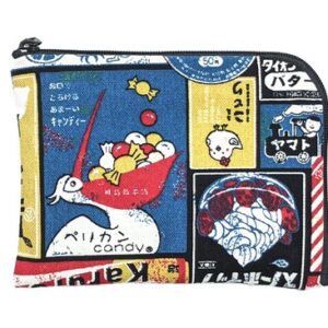 L形拉鍊卡袋錢包-昭和復古風-日本直送